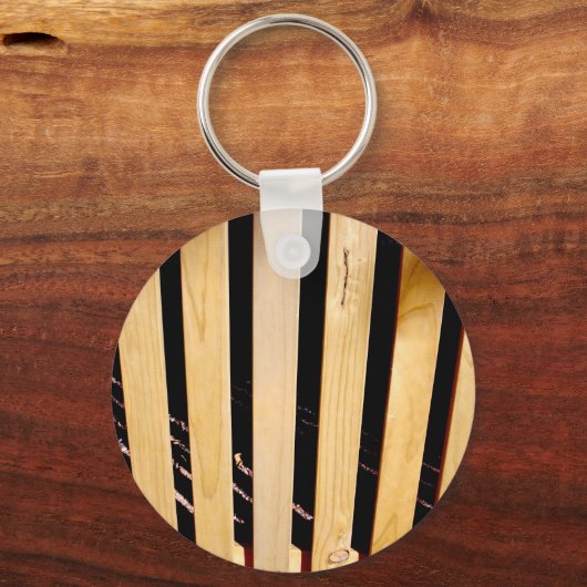 Wooden Fence Posts Sleutelhanger (Voorkant)