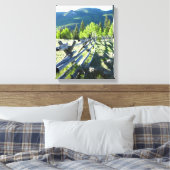 Wooden Fenceline Canvas Afdruk (Insitu (Slaapkamer))