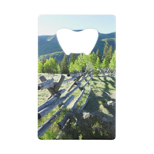 Wooden Fenceline Creditkaart Flessenopener (Voorkant)