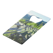 Wooden Fenceline Creditkaart Flessenopener (Achterkant Gekanteld)