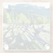 Wooden Fenceline Glazen Onderzetter (Achterkant)