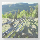 Wooden Fenceline Stenen Onderzetter (Voorkant)