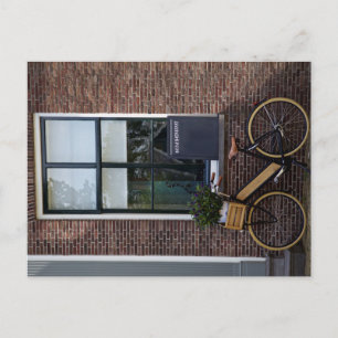 Wooden fiets briefkaart