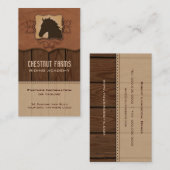 Wooden Flourish Horse Visitekaartje (Voorkant / Achterkant)