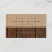 Wooden Flourish Horse Visitekaartje (Achterkant)