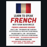 Wooden French Flag, Franse taalcursus Advert Flyer<br><div class="desc">De Franse vlag,  de Franse taalcursus Adverteren brochures door de winkel van het Visitekaartje.</div>
