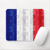 Wooden French Flag Muismat (Met muis)