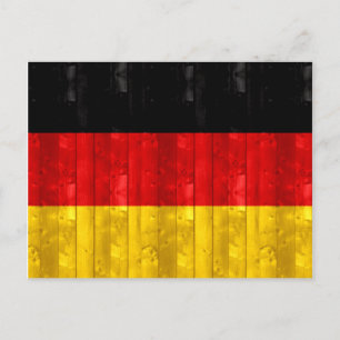 Wooden German Flag Briefkaart