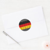 Wooden German Flag Ronde Sticker (Envelop)