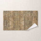 Wooden Greek Meander Pattern - Griekse sleutelvers Bad Handdoek (Handdoek)