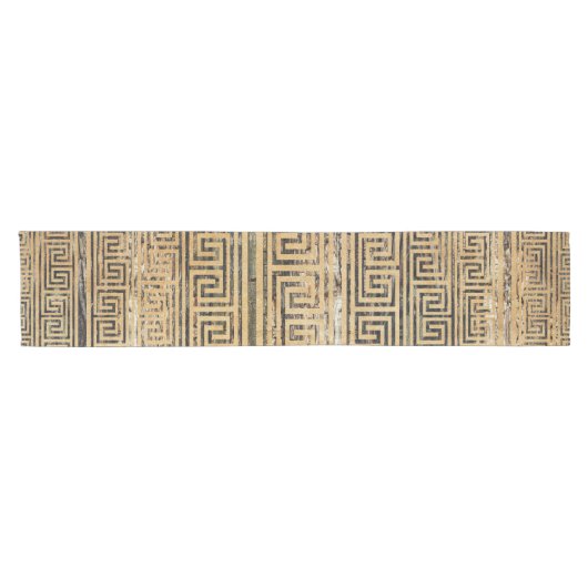 Wooden Greek Meander Pattern - Griekse sleutelvers Korte Tafelloper (Horizontaal)