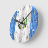 Wooden Guatemalaanse vlag Ronde Klok (Hoek)