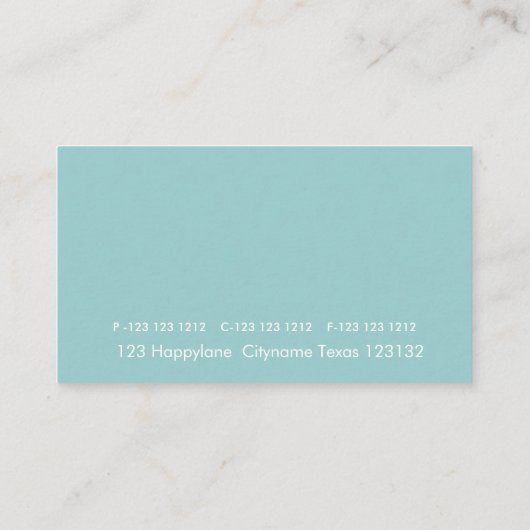 Wooden Hammer Handy Mannen Carpenter Tool blauw Visitekaartje (Achterkant)