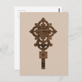 Wooden Hand Cross  Briefkaart (Voorkant / Achterkant)