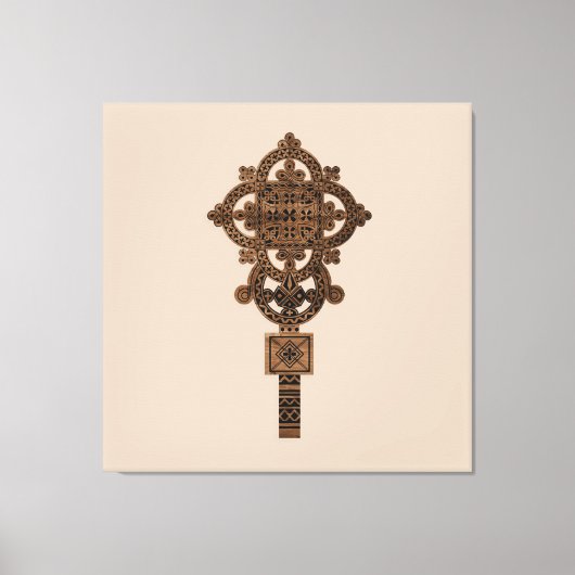 Wooden Hand Cross  Canvas Afdruk (Voorkant)