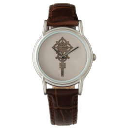 Wooden Hand Cross  Horloge