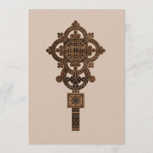 Wooden Hand Cross  Kaart (Voorkant)