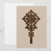 Wooden Hand Cross  Kaart (Voorkant / Achterkant)