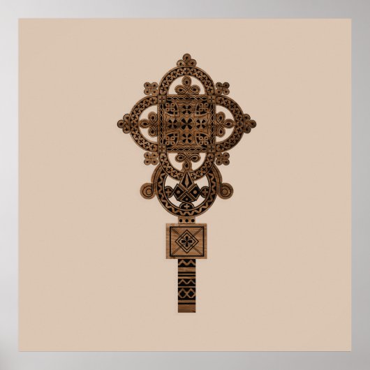 Wooden Hand Cross  Poster (Voorkant)