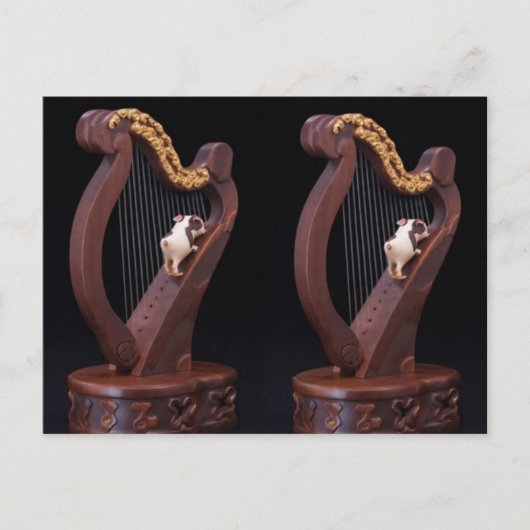 Wooden Harp Adventure Postcard Briefkaart (Voorkant)