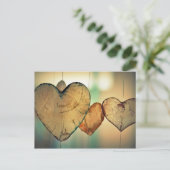 Wooden Hearts-Briefkaart Briefkaart (Staand voorkant)