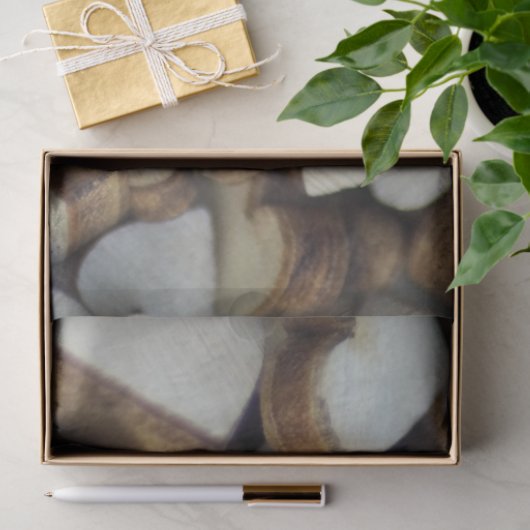 Wooden Hearts-ontkoppeling Tissuepapier (Geschenk)