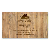 Wooden Home | Professioneel onroerend goed Magnetisch Visitekaartje (Voorkant)