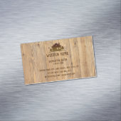 Wooden Home | Professioneel onroerend goed Magnetisch Visitekaartje (Voorbeeld)