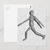 Wooden Human Mannequin Briefkaart (Voorkant / Achterkant)