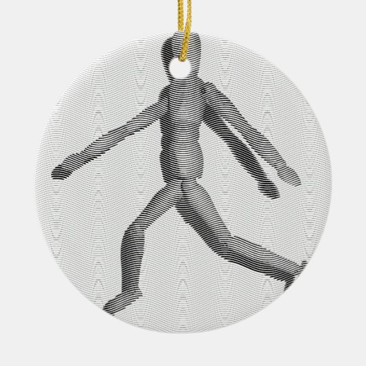 Wooden Human Mannequin Keramisch Ornament (Voorkant)