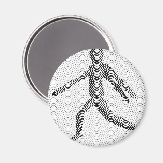 Wooden Human Mannequin Magneet (Voorkant / Achterkant)