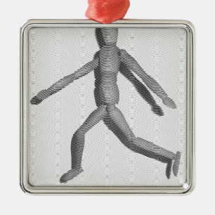 Wooden Human Mannequin Metalen Ornament