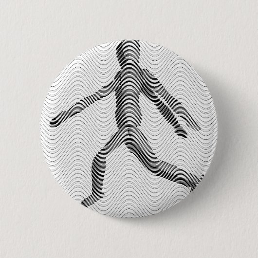 Wooden Human Mannequin Ronde Button 5,7 Cm (Voorkant)