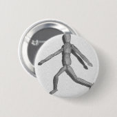 Wooden Human Mannequin Ronde Button 5,7 Cm (Voorkant /achterkant)