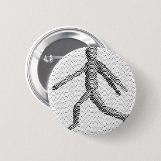 Wooden Human Mannequin Ronde Button 5,7 Cm (Voorkant /achterkant)