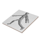 Wooden Human Mannequin Tegeltje (Zijkant)