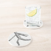 Wooden Human Mannequin Zandsteen Onderzetter (Zijkant)