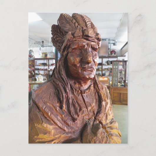 Wooden Indian Briefkaart (Voorkant)