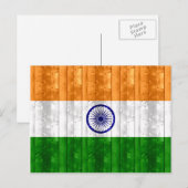 Wooden Indische vlag Briefkaart (Voorkant / Achterkant)