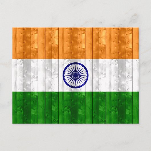 Wooden Indische vlag Briefkaart (Voorkant)