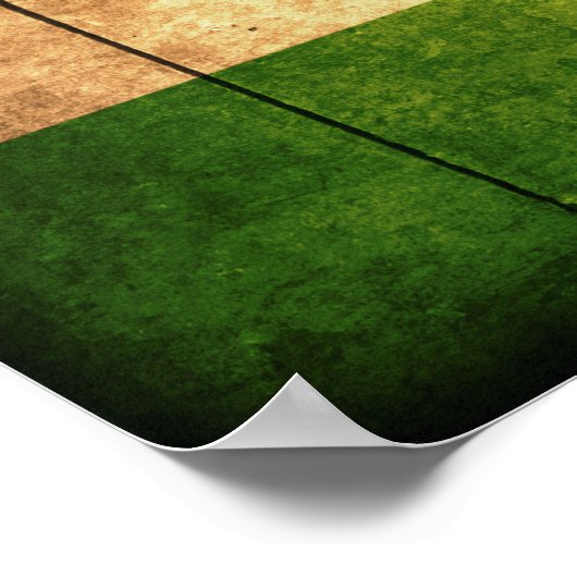 Wooden Indische vlag Poster (Hoek)