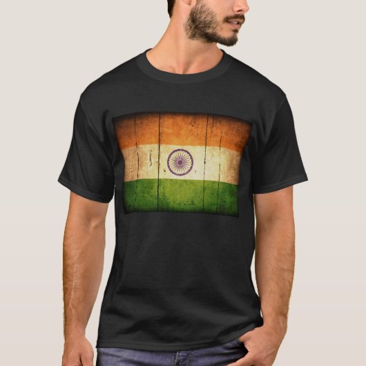 Wooden Indische vlag T-shirt (Voorkant)