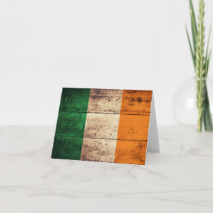 Wooden Ireland Flag Kaart