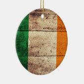 Wooden Ireland Flag Keramisch Ornament (Rechts)