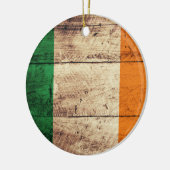 Wooden Ireland Flag Keramisch Ornament (Links)