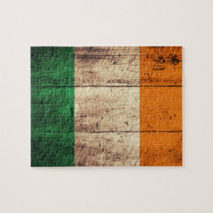 Wooden Ireland Flag Legpuzzel