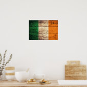Wooden Ireland Flag Poster (Keuken)
