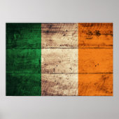 Wooden Ireland Flag Poster (Voorkant)
