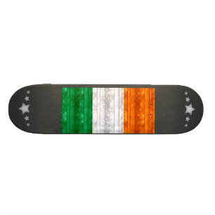 Wooden Irish Flag Skateboard