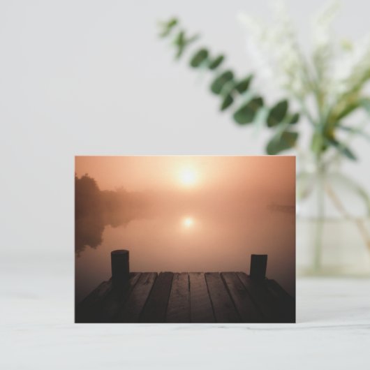 Wooden Jetty op het meer bij Sunset | New Orleans, Briefkaart (Staand voorkant)
